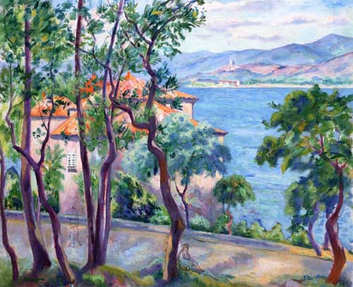 Painting Code#40942-Henri Manguin: Above the Oustalet View over Grimand