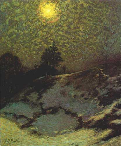 Painting Code#41012-J. E. H. MacDonald(Canadian, 1873-1932): Early Evening Winter
