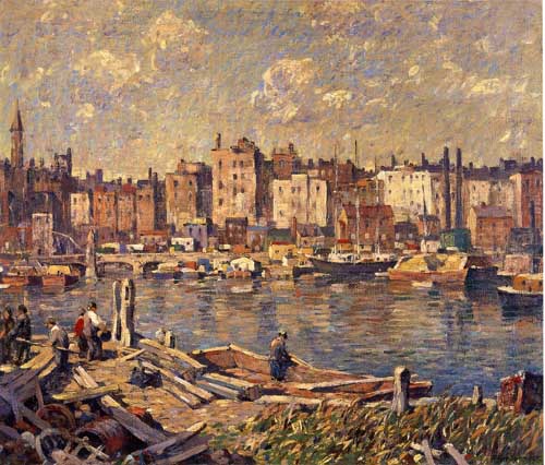 Painting Code#41131-Robert Spencer - Harlem River