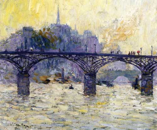 Painting Code#41183-Kees Van Dongen - Paris, Le Pont des Arts