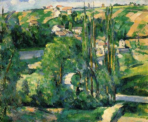 Painting Code#41256-Cezanne, Paul - Houses in Provence - La Cote du Galet, at Pontoise
