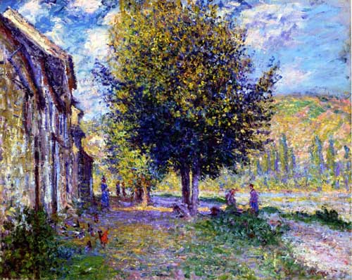Painting Code#41318-Monet, Claude - Banks of the Seine at Lavacourt