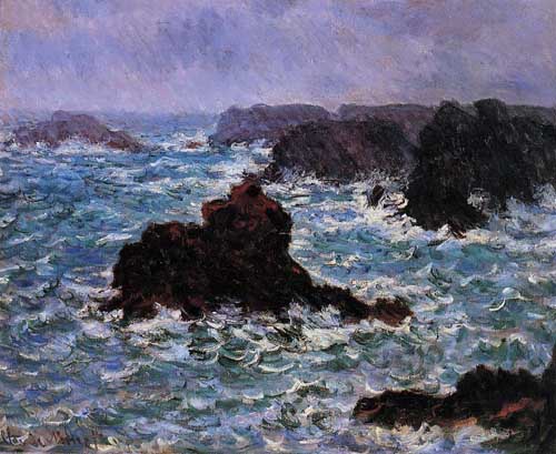 Painting Code#41319-Monet, Claude - Belle-Ile, Rain Effect