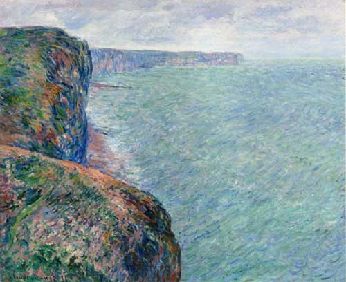 Painting Code#41464-Monet, Claude - The Sea View of Cliffs