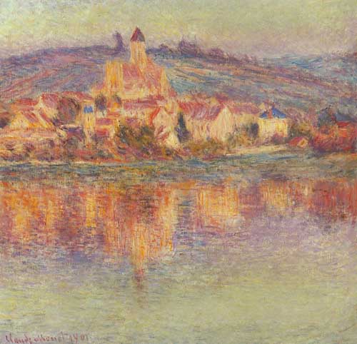 Painting Code#41486-Monet, Claude - Vetheuil at Sunset
