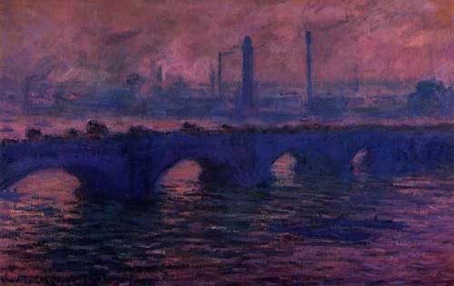 Painting Code#41520-Monet, Claude - Waterloo Bridge, Overcast Weather