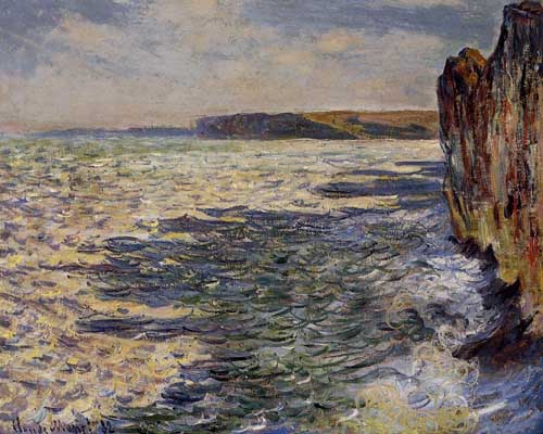 Painting Code#41522-Monet, Claude - Waves and Rocks at Pourville