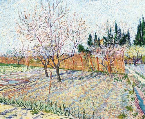 Painting Code#41581-Vincent Van Gogh - Orchard with Peach Trees in Blossom
