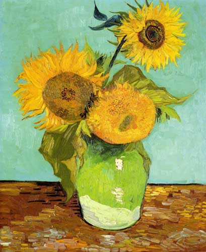 Painting Code#41598-Vincent Van Gogh - Sunflowers