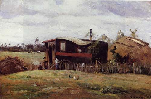 Painting Code#41726-Pissarro, Camille - La roulette des Bohemiens