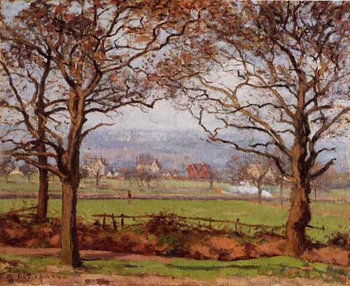 Painting Code#41772-Pissarro, Camille - Near Sydenham Hill, Looking towards Lower Norwood