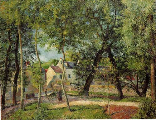 Painting Code#41779-Pissarro, Camille - Paysage a Osny pres de l&#039;abreuvoir