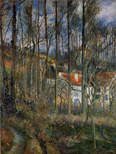 Painting Code#41866-Pissarro, Camille - The Cote des Boeurs at l&#039;Hermitage, near Pontoise