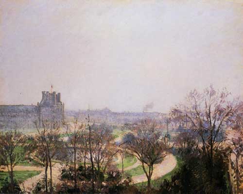 Painting Code#41964-Pissarro, Camille - The Tuileries Gardens