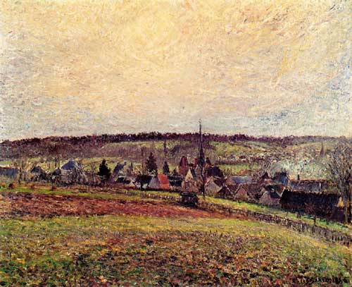Painting Code#41970-Pissarro, Camille - The Village of Eragny