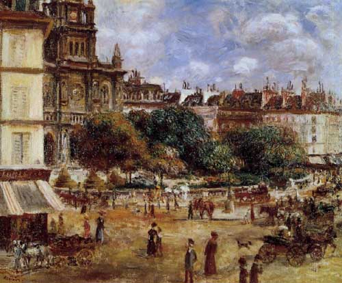 Painting Code#42059-Renoir, Pierre-Auguste - Place de la Trinite, Paris 