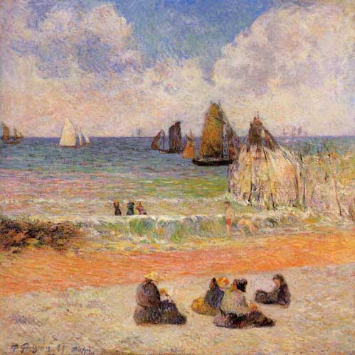 Painting Code#42100-Gauguin, Paul - Bathing, Dieppe