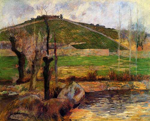 Painting Code#42178-Gauguin, Paul - River Aven below Mount Sainte-Marguerite