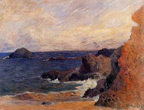 Painting Code#42181-Gauguin, Paul - Rocky Coast