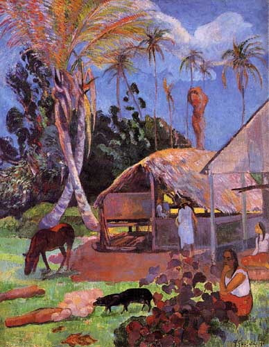 Painting Code#42200-Gauguin, Paul - The Black Pigs