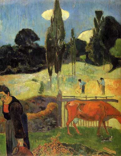 Painting Code#42209-Gauguin, Paul - The Red Cow