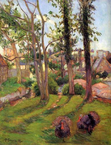 Painting Code#42218-Gauguin, Paul - Turkeys (also known as Pont-Aven Landscape)