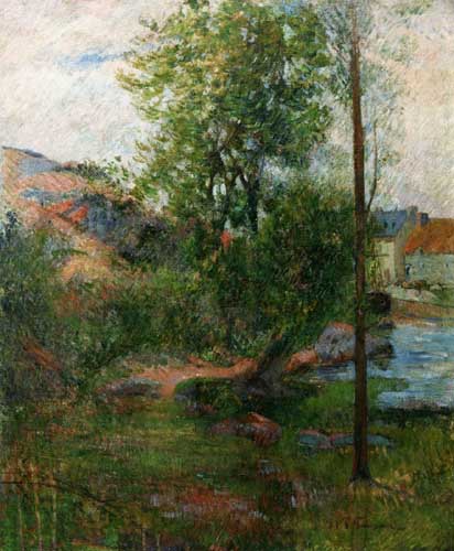Painting Code#42227-Gauguin, Paul - Willow by the Aven