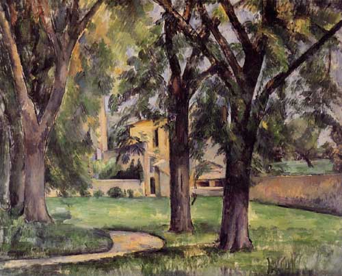 Painting Code#42234-Cezanne, Paul - Chestnut Tree and Farm at Jas de Bouffan