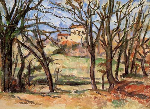 Painting Code#42242-Cezanne, Paul - House behind Trees on the Road to Tholonet
