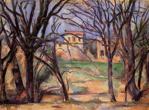 Painting Code#42275-Cezanne, Paul - Trees and Houses
