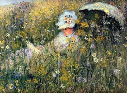 Painting Code#45060-Monet, Claude - In the Meadow (detail)