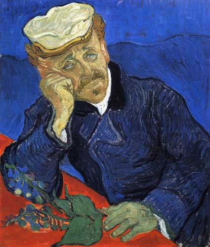 Painting Code#45079-Vincent Van Gogh - Portrait of Dr. Gachet 