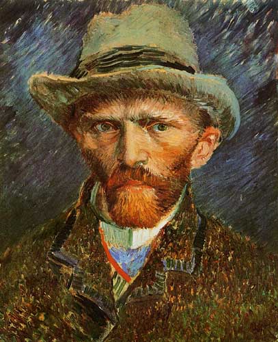 Painting Code#45086-Vincent Van Gogh - Self Portrait with a Grey Felt Hat
