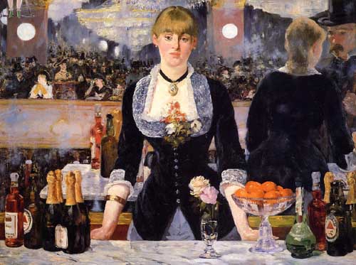 Painting Code#45110-Manet, Edouard(France): A Bar at the Folies-Bergere, original size: 96 x 130cm