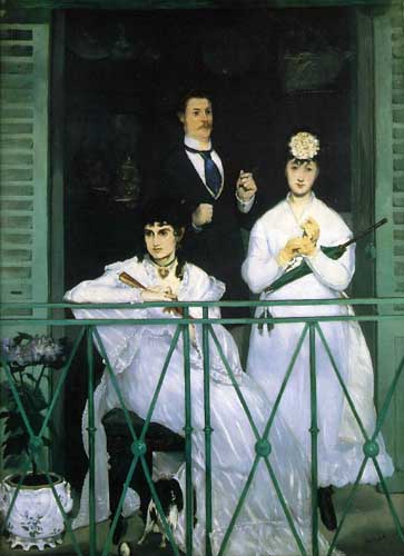 Painting Code#45150-Manet, Edouard(France): The Balcony
