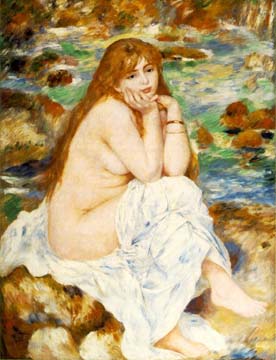 Painting Code#45208-Renoir, Pierre-Auguste: Seated Bather
