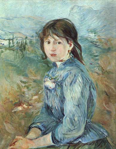 Painting Code#45514-Morisot, Berthe(France): The Little Girl from Nice