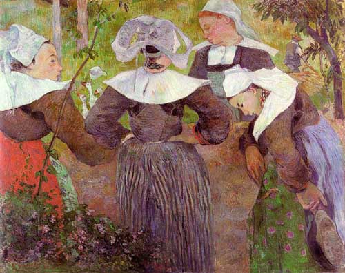 Painting Code#45559-Gauguin, Paul: the Four Breton Girls