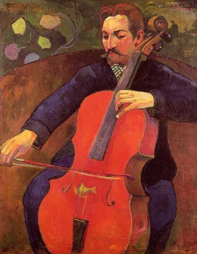 Painting Code#45560-Gauguin, Paul - The Cellist (Portrait of Fritz Scheklud)