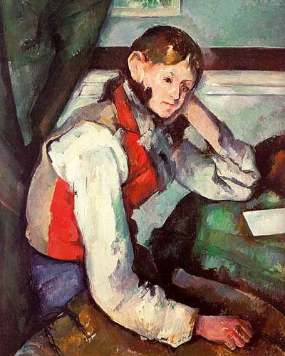 Painting Code#45615-Cezanne, Paul - Boy in a Red Waistcoat, original size: 80 x 64cm