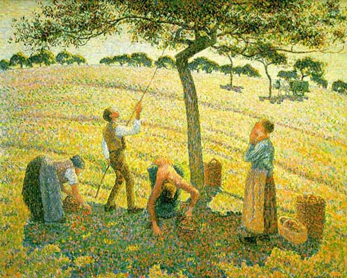 Painting Code#45647-Pissarro, Camille: Apple Picking at Eragny sur Epte