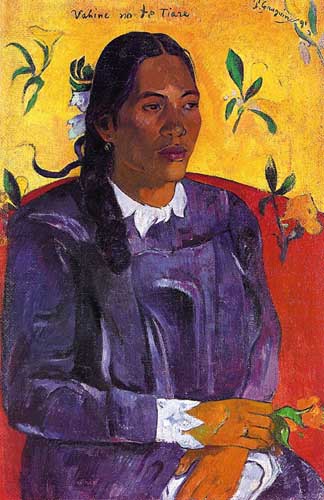 Painting Code#45657-Gauguin, Paul: Woman with a Flower