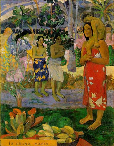 Painting Code#45658-Gauguin, Paul: We Hail Thee Mary