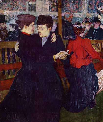 Painting Code#45764-Toulouse-Lautrec, Henri - At the Moulin Rouge, the Two Waltzers