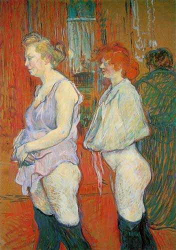 Painting Code#45767-Toulouse-Lautrec, Henri - Rue des Moulins, The Medical Inspection