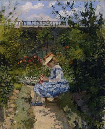 Painting Code#45783-Pissarro, Camille - Jeanne in the Garden, Pontoise
