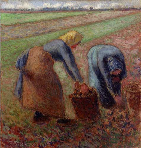 Painting Code#45816-Pissarro, Camille - Potato Harvest