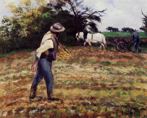 Painting Code#45842-Pissarro, Camille - The Sower at Montfoucault