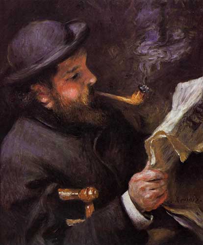 Painting Code#45893-Renoir, Pierre-Auguste - Claude Monet Reading