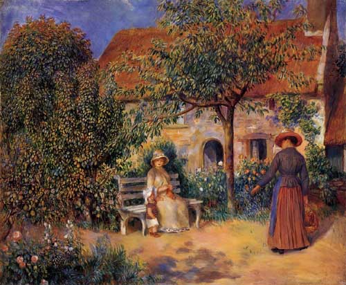 Painting Code#45906-Renoir, Pierre-Auguste - Garden Scene in Brittany